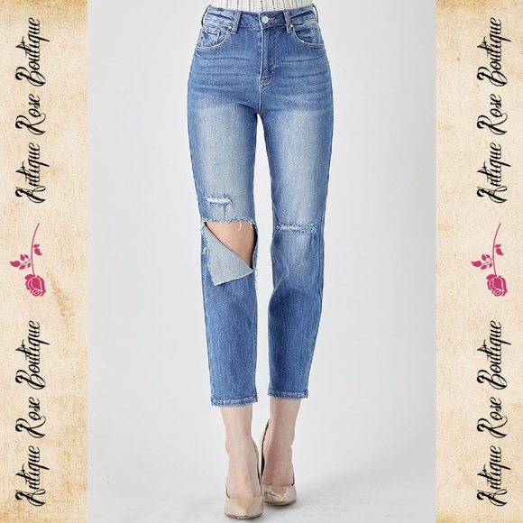 🌹 Risen Relaxed Fit High Waist Jeans - Picture 3 of 9